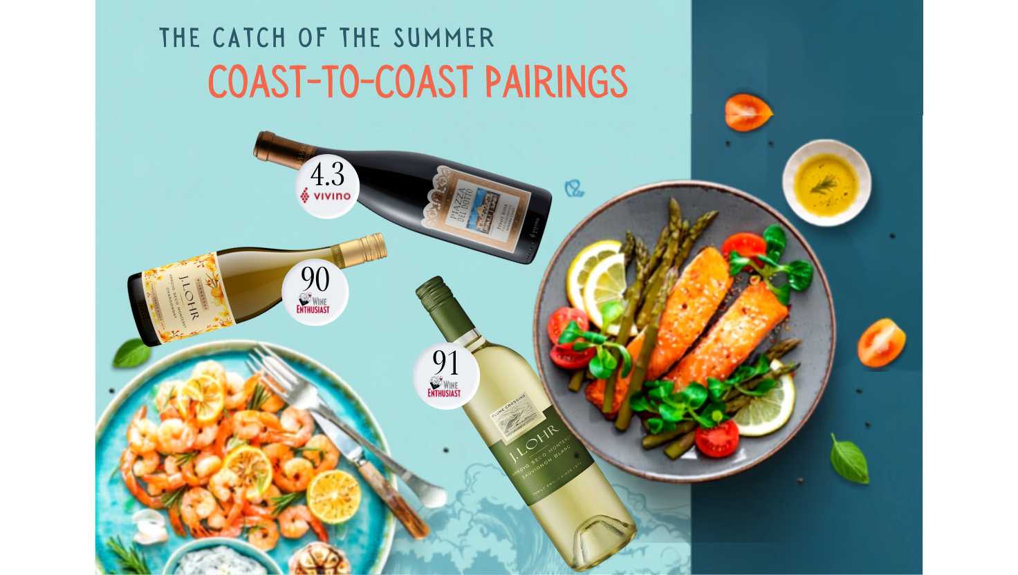 Coast-to-Coast Summer Seafood Pairings Inbox