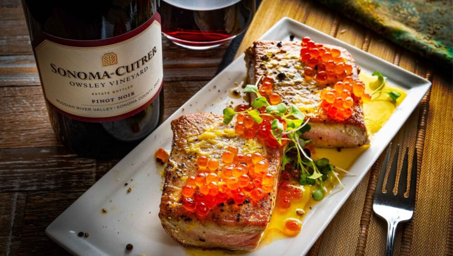 Sonoma Cutrer Pinot Noir Recipe Pair with Tuna Au Poivre