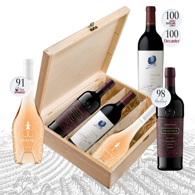 Trio Wooden Box - Trio Midnight Napa Legends - 1976 WINEHOURS