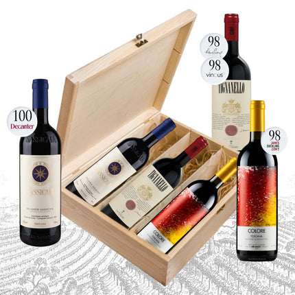 Trio Wooden Box - Trio Tuscan Moonlight Icons - 1976 WINEHOURS