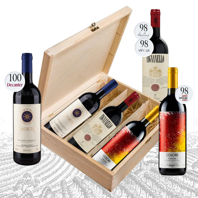 Trio Wooden Box - Trio Tuscan Moonlight Icons - 1976 WINEHOURS
