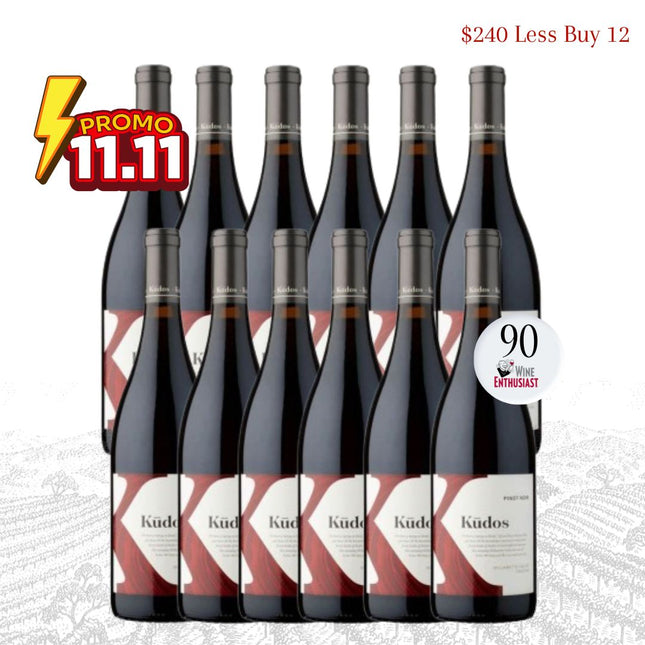 Buy 12 - 2022 Kudos Willamette Valley Pinot Noir - 1976 WINEHOURS