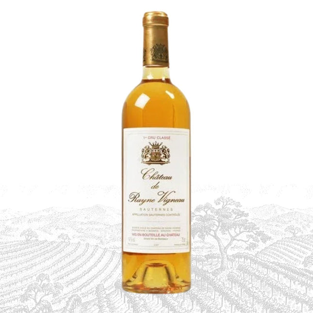 Wine bottle with a visible label on a white background