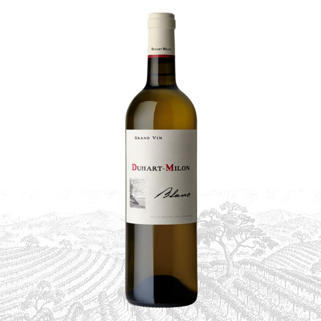 Wine bottle with 'Duhart-Milon' label on a white background